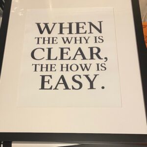 A quote with black frame