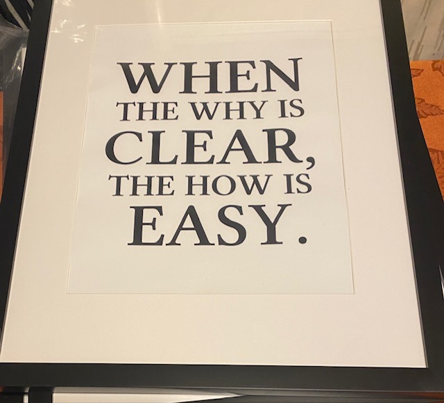 A quote with black frame