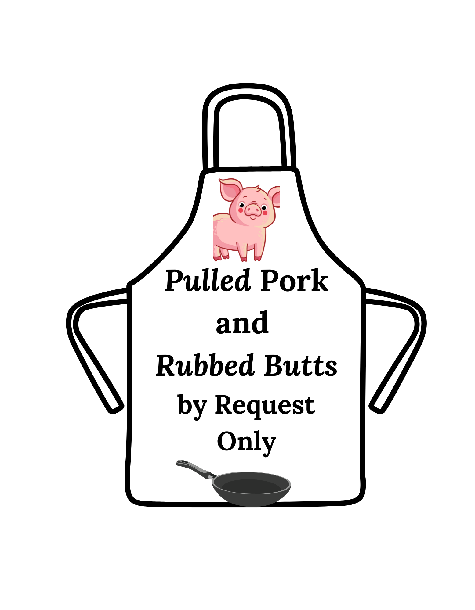 Pullled pork apron art