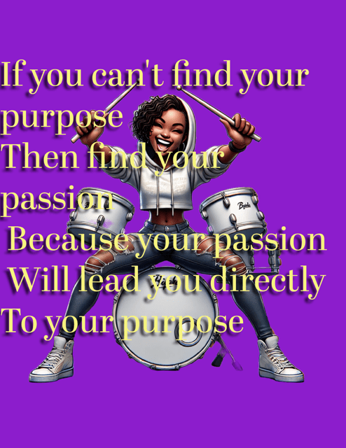 A girl playing drum
