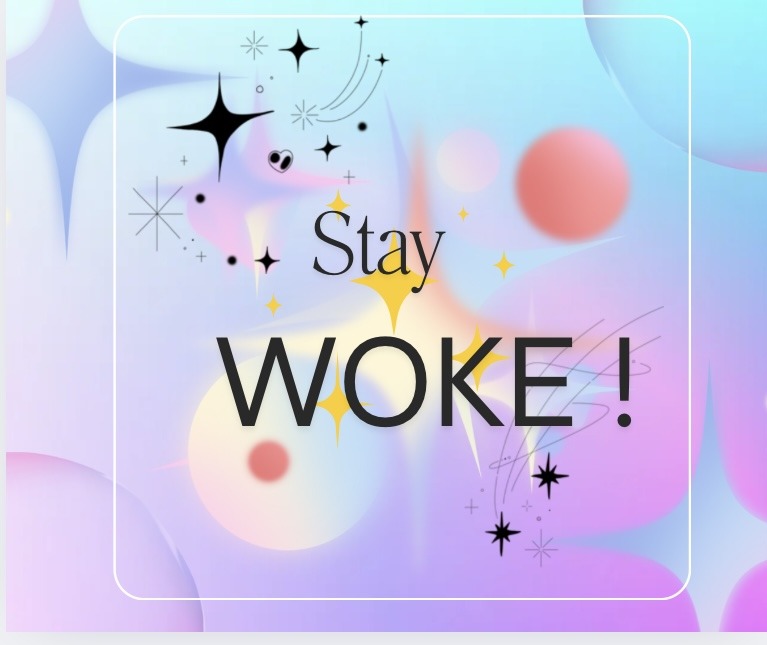 This colorful wall art on wokeness adds a contemporary touch to any space.